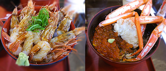 Seafood dons at Kinosakionsen