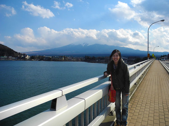 Fujisan from Kawaguchiko bridge