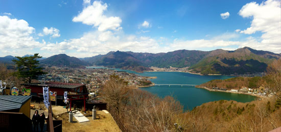 Lake Kawaguchiko panorama