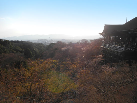 Kyomizudera looking back at Kyoto