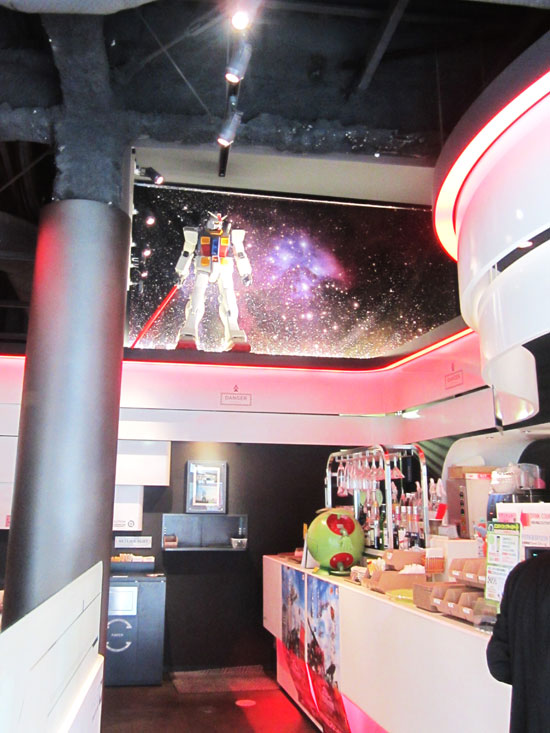Gundam Cafe bar area