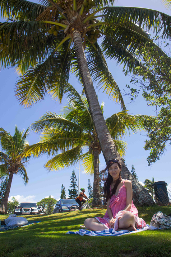 Chibi at Anse Vata beach